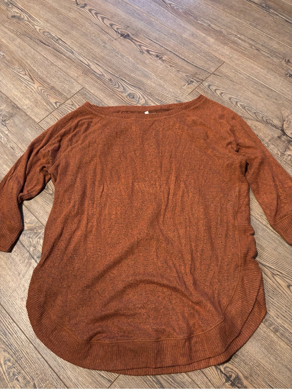 Maurices Rust Orange Scoop Neck Lightweight Sweater